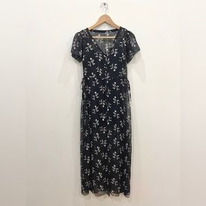 Abercrombie Maxi Black Floral Dress - Size XSP